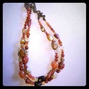 Red Double-Stranded Chico's Necklace